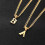 Colar com Pingente da Inicial AZ para Homens, Banhado a Ouro 18K, Corrente Cubana de 4mm e 50cm (20 polegadas), Joia para Presente 2
