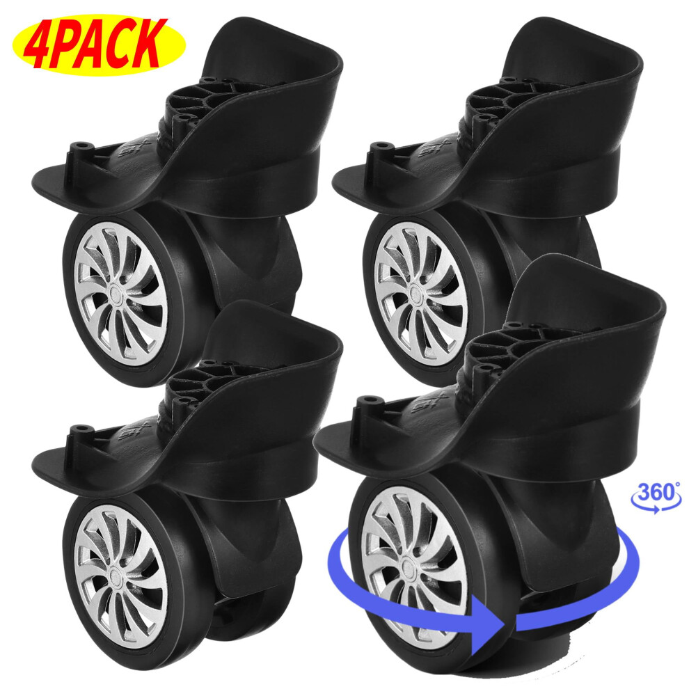 4Pcs Luggage Replacement Wheels - 360 Swivel Casters For Suitcase Repair (2 Universal Fit) 9357860791076