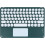 Bluetooth keyboard with touchpad dark green portable 2