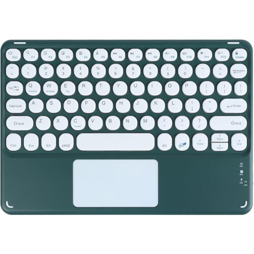 Bluetooth keyboard with touchpad dark green portable 1
