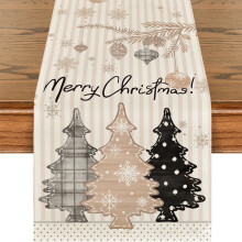 Weihnachtstischläufer mit Schneeflockenmuster, 13 x 72 Zoll