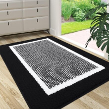 Antislip, absorberende binnenmat 59x20 inch zwart