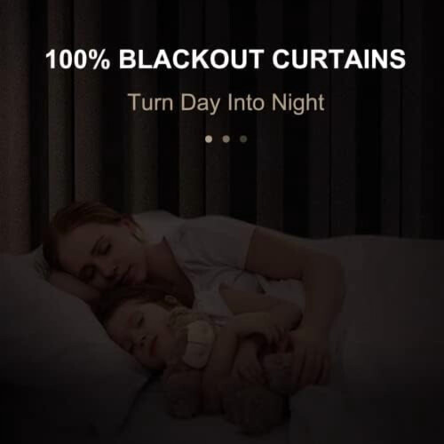 Blackout Curtains Linen Look 50x84 in 2 Pack 1