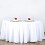 White Round Tablecloth 108-inch for Weddings Banquets 6