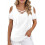 Top/camicetta da donna con scollo a V, incrocio sulle spalle e spalle scoperte. 4