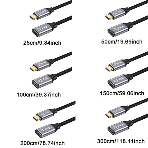 Καλώδιο επέκτασης USB C PD100W Αρσενικό σε θηλυκό Καλώδιο επέκτασης τύπου C3.1Gen2 1