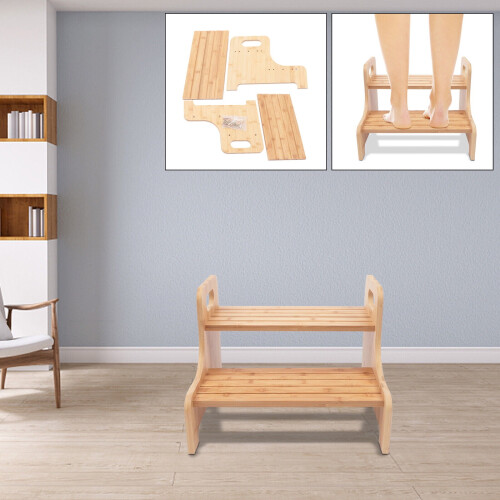DENEST 2 Step Small Folding Stool Ladder for Office,Garage, Library, Closet 40*38*33cm