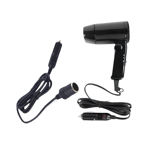 HIBIBUD Μίνι πιστολάκι μαλλιών αυτοκινήτου 12V πολλαπλών χρήσεων για ταξίδια, για 2