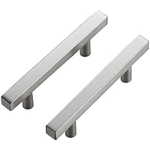 Poignées de meuble en acier inoxydable noir mat, 96 mm