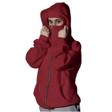 Sweat à capuche zippé coupe-vent à double capuche pour femme, avec poches avant et manches longues. Vêtement d'extérieur chaud pour femme,