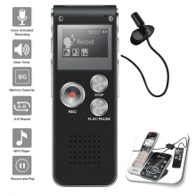 Röstaktiverad digital inspelare 8 GB USB med mikrofon Inspelning av fast telefon