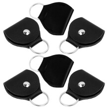 Estuche portapúas de guitarra de 6 piezas, color negro, para guardar púas de guitarra.