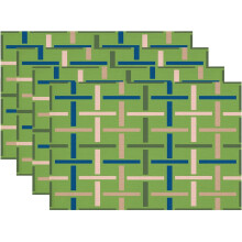Set van 4 linnen placemats – 30 x 45 cm, dubbellaags