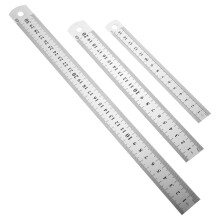 unbranded 3 Pcs Slide Ruler for Mathematics Metric and Standard Steel Straight