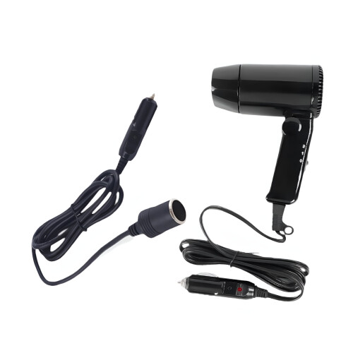 HIBIBUD Μίνι πιστολάκι μαλλιών αυτοκινήτου 12V πολλαπλών χρήσεων για ταξίδια, για 1