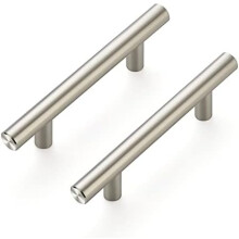 Poignées de meuble de 12,7 cm (5 po) en nickel brossé, paquet de 30