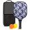 Σετ κουπιών Pickleball από fiberglass με λουλούδια και 2 μπάλες και τσάντα – Συμβατό με 1