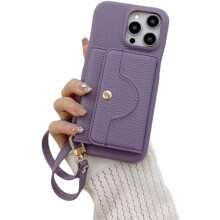Pouzdro na peněženku Vogueskin: Prémiová kůže, pouzdro na karty + skryté zrcátko, 3 v 1, pohodlné nošení, kompatibilní s iPhonem 17Pro