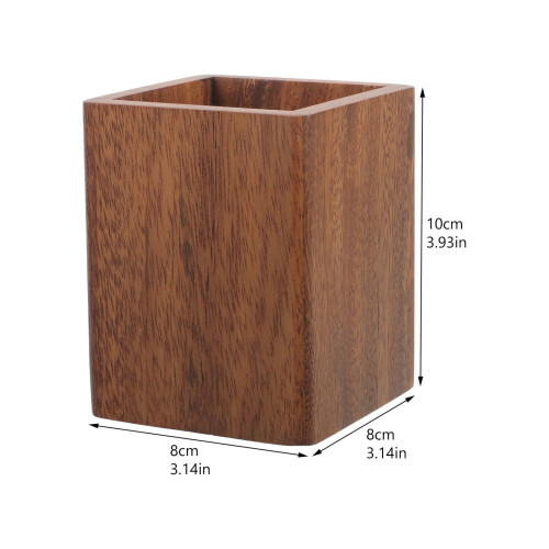 Porte-stylo/pot en bois de noyer marron (1 pièce) 1