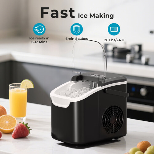 Portable bullet ice maker 26 lbs per 24 hours 2