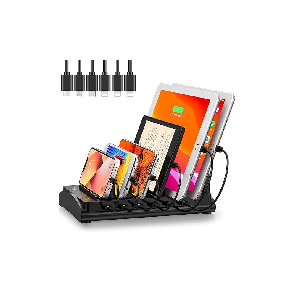 Zlc Charging Station 60W 6-Port Multi Charger For Iphone, Ipad, Phones, Tablets & More Â Compatible With Iphone, Compatible With Ipad 9180479987574