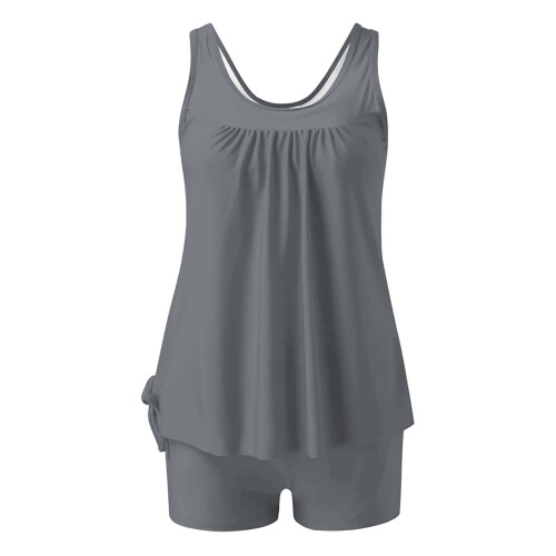 Μαγιό Tankini για γυναίκες, Μαγιό δύο τεμαχίων με γραφικά, αμάνικο τοπ με σορτς για 1