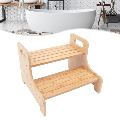 DENEST 2 Step Small Folding Stool Ladder for Office,Garage, Library, Closet 40*38*33cm 1