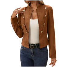 Gilet en grosse maille pour femme, col en V profond, manches longues avec poignets côtelés, boutons souples, tissu confortable pour tenues