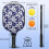 Σετ κουπιών Pickleball από fiberglass με λουλούδια και 2 μπάλες και τσάντα – Συμβατό με 3