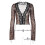 Dammode Långärmade Toppar Leopardtryck Spets Sommarkvinna Mesh Garn Cardigan 5