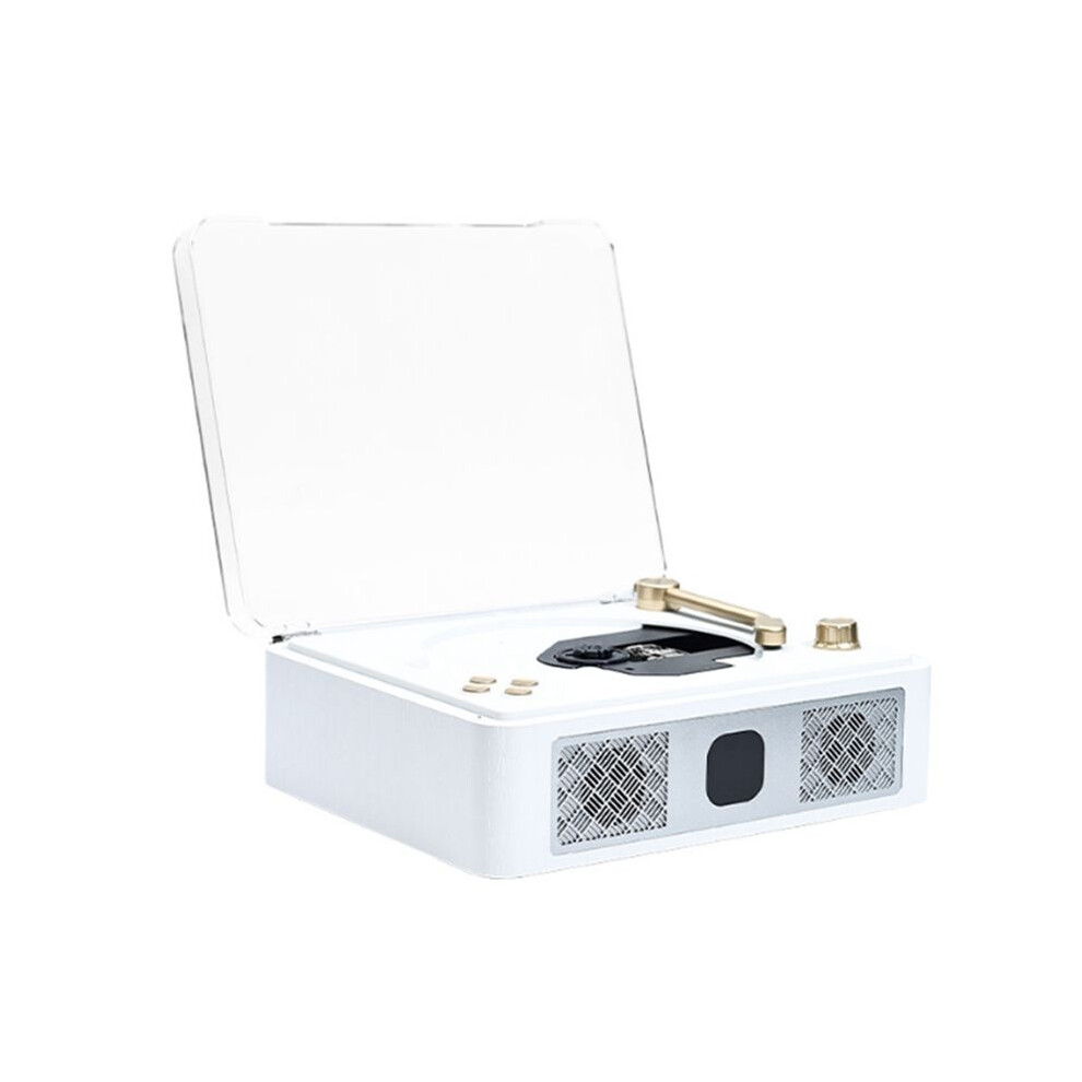 Desktop Cd Players For Home Built-In Speakers Rechargeable Headphone Jack Vintage Cd Player White 4713140880109