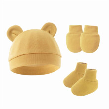 Newborn Hats Mittens and Socks Set Preemie Beanie Hat No Scratch Gloves and Ankle Socks for Infant Baby Boy Girl