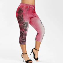 50 % Rabatt auf Lenago Damen-Leggings aus Denim mit Einsätzen – Sommer-Capri-Leggings, Yogahosen – das perfekte Geschenk für Damen