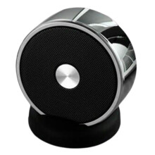 Wireless Charging Speaker Metal Material Speaker, Stereo Dual Pairing Portable Dual TWS System Black