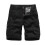 Short cargo zippé stretch pour homme, noir uni, taille M 1