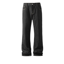 Jeans Déinim Bootcut d'Fhir, Bríste Nigh Chompordach le 5 Phóca Clasaiceach, Feistiú Rialta le haghaidh Éadaí Ócáideacha – Ag luí leis an