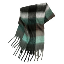 Cachecol térmico feminino fvwitlyh – Quente, macio, grosso, com estampa xadrez e quadriculada e franjas, ideal para outono/inverno.