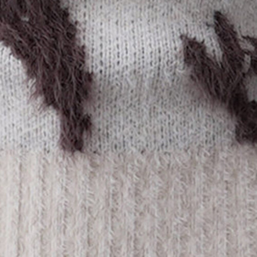 Hässliche Weihnachtspullover für Herren, langer Strickpullover mit Kokosnussmuster, warmer Jacquard-Pullover mit Rundhalsausschnitt, 2