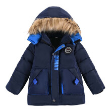 Doudounes pour bébés garçons, mignonnes, unies, chaudes, en coton, vêtements d'hiver, vestes duveteuses, manteaux épais en solde
