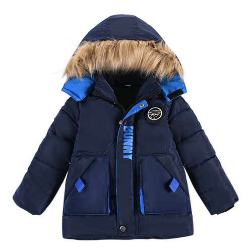 Μπουφάν Puffer για νήπια Αγόρια Χαριτωμένα μονόχρωμα χειμωνιάτικα ζεστά βαμβακερά