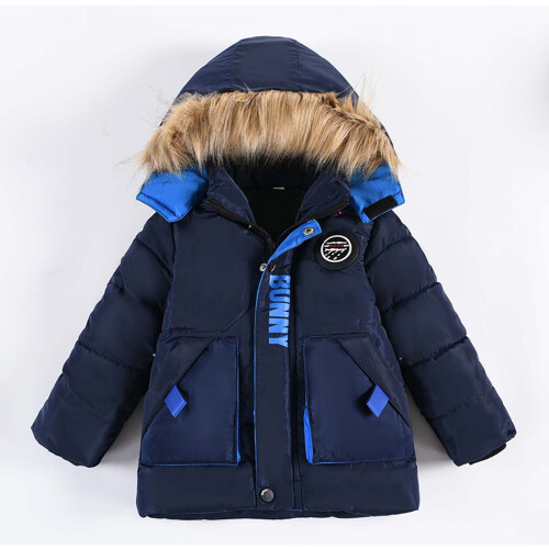Μπουφάν Puffer για νήπια Αγόρια Χαριτωμένα μονόχρωμα χειμωνιάτικα ζεστά βαμβακερά 1