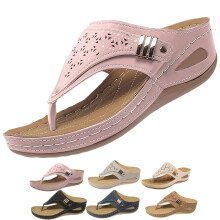 Flip Flops for Women Wedge Sandals Slip On Shoes Beach Dressy Casual Boho with Arch Support Wedge Heel Vintage Wide Width Sandals