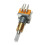 EC11 Encoder Dual-Shaft Axis EC110701N2B with Push Button  30 Position 15 Pulse 8Pins 25MM Half Shaft 2