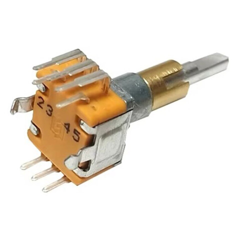 EC11 Encoder Dual-Shaft Axis EC110701N2B with Push Button  30 Position 15 Pulse 8Pins 25MM Half Shaft 2
