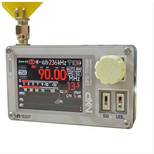 ESP32-TEF6686 Receptor de Rádio DSP de Banda Completa FM/LW/MW/SW com Tela de 2 Polegadas 2
