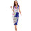 Maiô feminino de uma peça com alça única e saia longa estampada. 4
