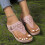 Γυναικεία σαγιονάρες, σανδάλια, slip-on, παραλία, casual, boho, με στήριξη καμάρας, τακούνι 4