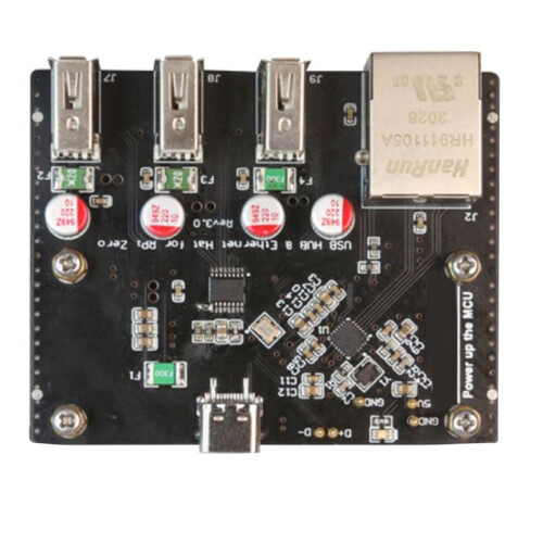 RPi0-3U1ETH for Raspberry Pi Zero Expansion Board 100Mbps Ethernet Port Expansion Board with 3XUSB 2.0  Riser Card