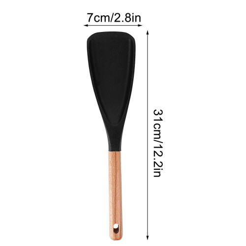 Non-Stick Ceramic Saucepan with Lid 3 QT Wooden Handle 2