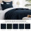 Navy Queen Quilt Set Diamond Pattern 3-Piece All-Season 4